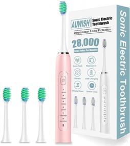 img 4 attached to 🦷 Waterproof Rechargeable Electric Toothbrush for Children