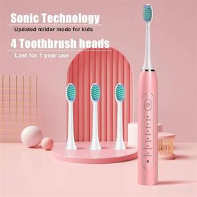 img 3 attached to 🦷 Waterproof Rechargeable Electric Toothbrush for Children