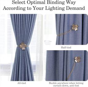 img 1 attached to Add Vintage Charm To Your Curtains With Lewondr Magnetic Flower Curtain Tie - Bronze