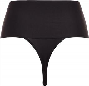 img 1 attached to Rene Rofe 3 Pack High Waisted Seamless Shaping Thongs With Tummy Control And No-Show Design