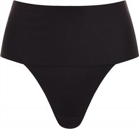 img 2 attached to Rene Rofe 3 Pack High Waisted Seamless Shaping Thongs With Tummy Control And No-Show Design