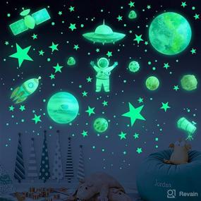 img 4 attached to Ceiling 1008PCS Stickers Spaceship 1 Green