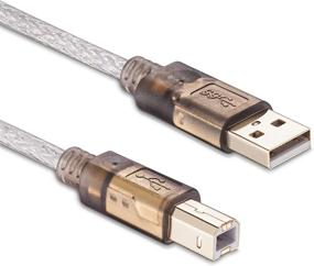 img 2 attached to 🔌 High-Speed 30Ft USB Printer Cable for HP, Canon, Lexmark, Dell, Xerox, Samsung - Type A Male to B Male