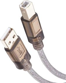 img 3 attached to 🔌 High-Speed 30Ft USB Printer Cable for HP, Canon, Lexmark, Dell, Xerox, Samsung - Type A Male to B Male