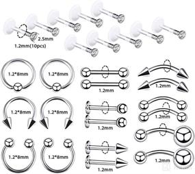 img 3 attached to 🔒 Stainless Steel Disposable Piercing Eyebrow by Stuppendux