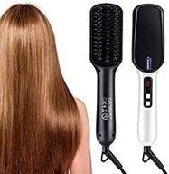 🔥 leyeet hair straightener brush: portable ionic fast heating mch ceramic hot brush with anti-scald, auto lock, and auto-off function - perfect for home, travel, and salon use logo