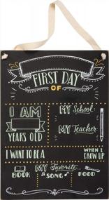 img 2 attached to My First Day Of School Primitives By Kathy Kids Milestone Chalkboard Sign - Size 9.5" X 13