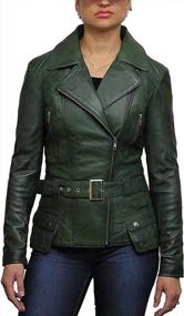 img 3 attached to Women'S Genuine Goat Skin Leather Biker Jacket By Brandslock - A Classic Style