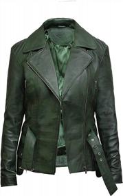 img 2 attached to Women'S Genuine Goat Skin Leather Biker Jacket By Brandslock - A Classic Style