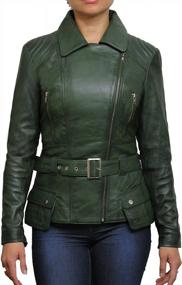 img 4 attached to Women'S Genuine Goat Skin Leather Biker Jacket By Brandslock - A Classic Style