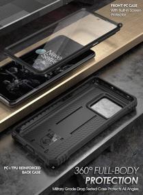 img 2 attached to Shockproof & Stylish Oneplus 10T Case - Poetic Revolution Series: Full-Body Dual-Layer Protective Cover With Kickstand, Built-In-Screen Protector & Sleek Black Design