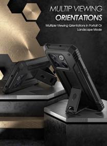 img 1 attached to Shockproof & Stylish Oneplus 10T Case - Poetic Revolution Series: Full-Body Dual-Layer Protective Cover With Kickstand, Built-In-Screen Protector & Sleek Black Design