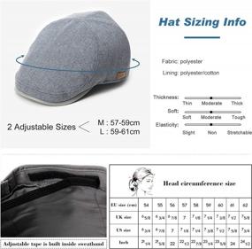 img 2 attached to Мужская хлопковая плоская кепка Ivy Gatsby Newsboy Driving Irish Cabbie Golf Hat от Jeff &amp; Aimy Summer