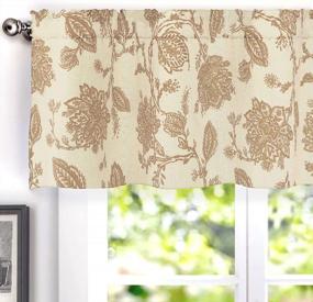 img 2 attached to Add Style And Functionality To Your Window With Freda Jacobean Floral Blackout Valance