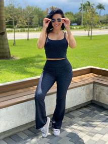 img 2 attached to Promover Women Bootcut Yoga Pants With Pockets High Waist Flare Casual Workout Leggings