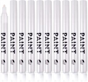 img 4 attached to Waterproof White Paint Pen Tire Marker For Rock Car Tyre Tread Rubber That Never Fades (Pack Of 10)