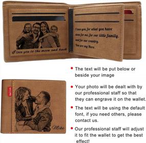 img 1 attached to Custom Engraved Wallet,Personalized Photo RFID Wallets For Men,Husband,Dad,Son,Personalized Gifts