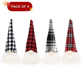 img 3 attached to Swedish Christmas Gnome Lights - Pack Of 4, 9X3.5 Inches, Scandinavian Tomte Home Party Decoration For Better SEO