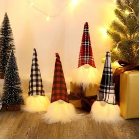 img 4 attached to Swedish Christmas Gnome Lights - Pack Of 4, 9X3.5 Inches, Scandinavian Tomte Home Party Decoration For Better SEO