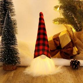 img 1 attached to Swedish Christmas Gnome Lights - Pack Of 4, 9X3.5 Inches, Scandinavian Tomte Home Party Decoration For Better SEO
