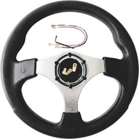 img 1 attached to GREENCHOOSY Golf Cart Steering Wheel For EZGO Club Car And Yamaha Black Gray2