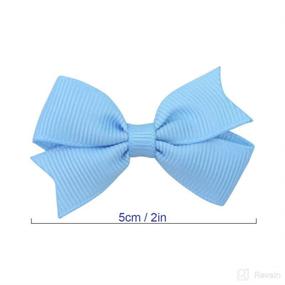img 1 attached to 🎀 40Pcs 2" Full Lined Baby Hair Clip Bows for Toddler Girls - Adorable Hair Accessories Barrettes