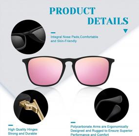 img 1 attached to Stylish And Safe: Protect Your Eyes With KALIYADI Polarized Vintage Sunglasses For Both Men And Women