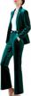 velvet women's business suit set for work: blazer and pants with long sleeves by lisueyne logo