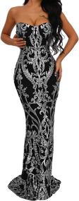img 3 attached to 👗 Yissang Sequined Sleeveless Wedding Evening Dress – Women's Clothing
