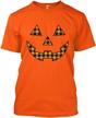 men's halloween pumpkin face t-shirt outfit logo