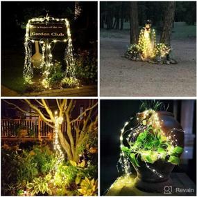 img 2 attached to 300 LED Solar Firefly Bunch Lights with Remote Control, 8 Flashing Modes, Fairy Waterproof 🌟 String Lights Decorative Vine Solar Watering Can Lights, Outdoor Garden Christmas Decor Lights - Warm White