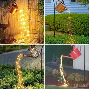 img 1 attached to 300 LED Solar Firefly Bunch Lights with Remote Control, 8 Flashing Modes, Fairy Waterproof 🌟 String Lights Decorative Vine Solar Watering Can Lights, Outdoor Garden Christmas Decor Lights - Warm White