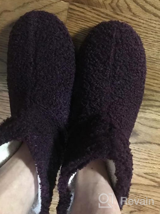 img 1 attached to Women'S Plush Fleece Bootie Slippers With Memory Foam, Warm Curly Fur House Shoes review by Albert Wallin