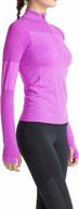 lightweight women's athletic quarter-zip workout top with sun protection and long sleeves - ideal for golf and other sports logo