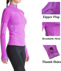 img 3 attached to Lightweight Women'S Athletic Quarter-Zip Workout Top With Sun Protection And Long Sleeves - Ideal For Golf And Other Sports