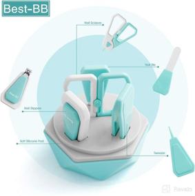 img 3 attached to Top-Rated BB Baby Healthcare and Grooming Kit: 4-in-1 Nail Care Clipper Set with Case - Perfect Newborn Baby Shower Gift (Green)