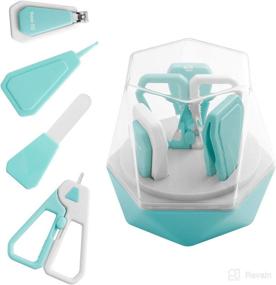 img 4 attached to Top-Rated BB Baby Healthcare and Grooming Kit: 4-in-1 Nail Care Clipper Set with Case - Perfect Newborn Baby Shower Gift (Green)