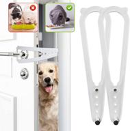 2-pack cat door holder latch - ideal alternative to interior cat doors and pet gates - no need for baby gate or pet door - quick install with flex latch strap - allows cats access while keeping dogs out of litter & food логотип