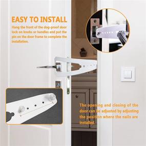 img 2 attached to 2-Pack Cat Door Holder Latch - Ideal Alternative to Interior Cat Doors and Pet Gates - No Need for Baby Gate or Pet Door - Quick Install with Flex Latch Strap - Allows Cats Access while Keeping Dogs Out of Litter & Food