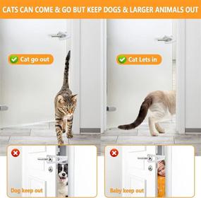 img 3 attached to 2-Pack Cat Door Holder Latch - Ideal Alternative to Interior Cat Doors and Pet Gates - No Need for Baby Gate or Pet Door - Quick Install with Flex Latch Strap - Allows Cats Access while Keeping Dogs Out of Litter & Food