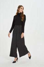 img 1 attached to Women'S High-Waist Palazzo Pants: Stylish And Comfortable Casual Trousers In Regular Sizing