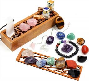 img 4 attached to 25 Piece Healing Crystals & Chakra Stones Set For Meditation, Chakra Balance, Reiki And Rituals - Includes Cleansing Selenite For Enhanced Healing Energy