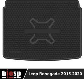 img 3 attached to 🚗 biosp Car Rear Trunk Mat Cargo Liner for Jeep Renegade 2015-2019 – All Weather Full Black Heavy Duty Rubber Custom Fit | Waterproof & Odorless