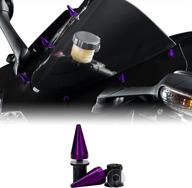 🏍️ aerobon 10-piece purple aluminum spike motorcycle windscreen bolts/windshield screws логотип