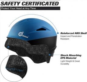 img 2 attached to Stay Safe On The Slopes With Odoland Ski Helmet And Goggles Set For Men, Women, And Youth