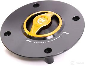 img 4 attached to Gold REVO CNC Quick Release Gas Fuel Cap Compatible With GSX-R 600 97-03 GSX-R 750 96-03 GSX-R 1000 01-02 V Strom 650 02-10
