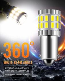 img 2 attached to LUYED 2 X 530LM Super Bright 3014 30-EX Chipsets Lens BA9 BA9S 53 57 1895 64111 LED Bulbs For Side Door Courtesy Lights Map Lights,Xenon White(Newest Heat Dissipation Design)