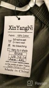 img 7 attached to XinYangNi Женские повседневные шорты для активного отдыха, с эластичным поясом на завязках, свободного кроя из хлопчатобумажной ткани с множеством карманов