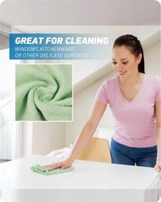 img 2 attached to 🧽 Weawe Microfiber Cleaning Cloth 12 Pack - Reusable Lint Free Cloth, 12x12 Inch, No Fading