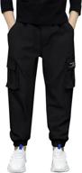 sangtree cargo elastic jogger pockets boys' clothing ~ pants logo